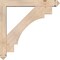 Ekena Millwork Merced Arts and Crafts Smooth Bracket w/ Offset Brace, Douglas Fir, 5 1/2"W x 34"D x 34"H BKT0604X34X34MRC03SDF - alternate 2